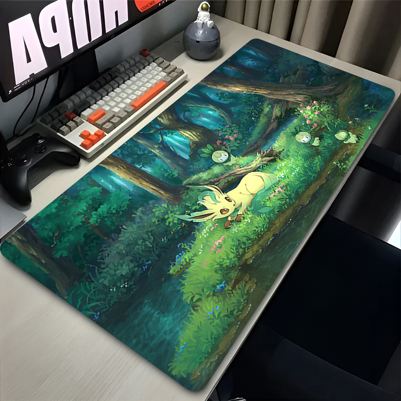 Laptop Accessories For Office - Mouse Pad Gamer P-pokemon Leafeon Large
