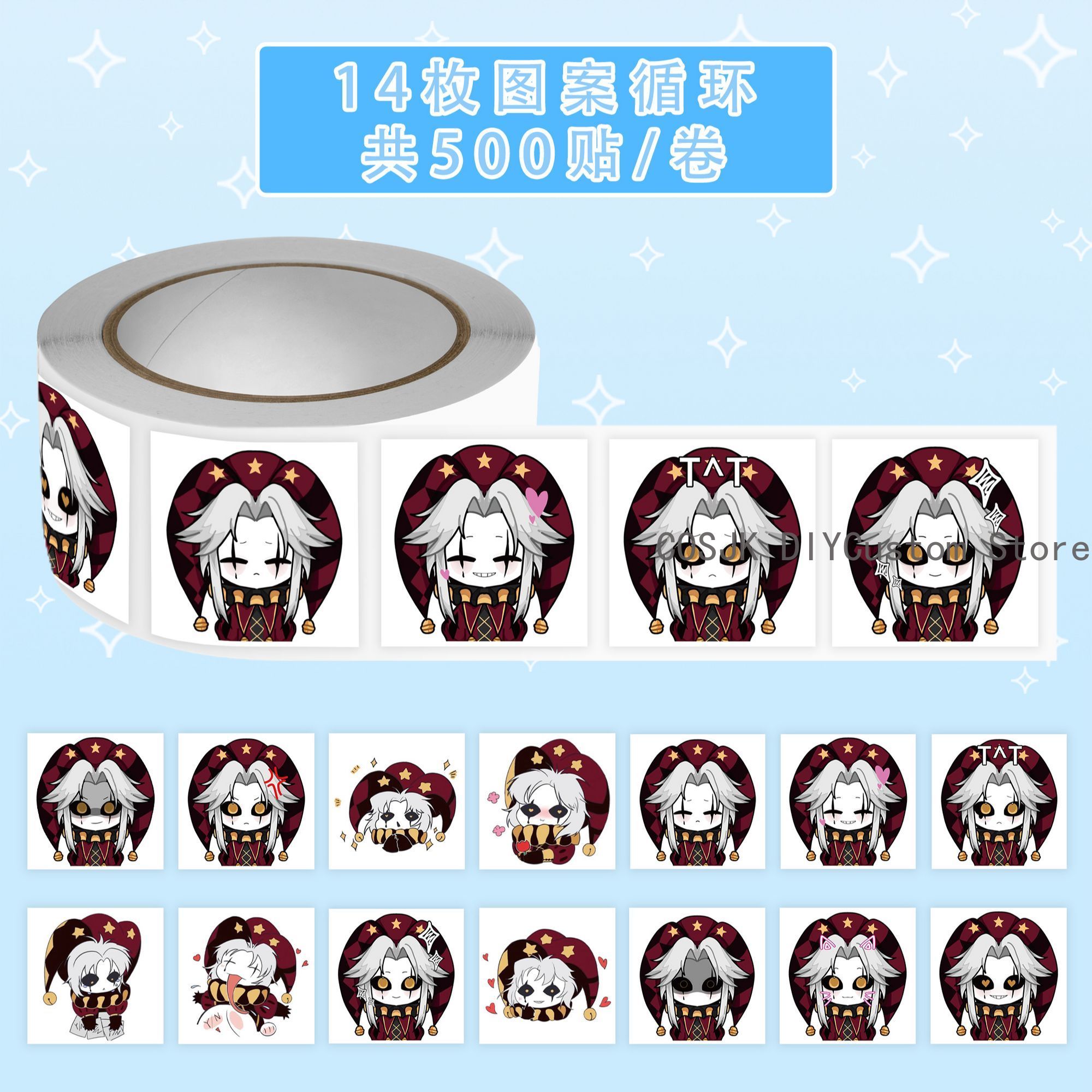 Accessories Laptop - 500Pc/Roll Anime Pierrot The Freak Circus‌